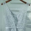 Chic / Beautiful Silver Wedding Party Dresses 2017 Lace Flower Strappy Sleeveless V-Neck Backless A-Line / Princess Short Bridesmaid Dresses