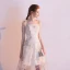 Modern / Fashion Champagne Homecoming Graduation Dresses 2020 A-Line / Princess Spaghetti Straps Lace Star Sleeveless Backless Asymmetrical Formal Dresses