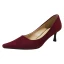 Chic / Beautiful Burgundy Evening Party Pumps 2020 Leather Suede 6 cm Stiletto Heels Pointed Toe Pumps