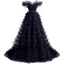 Chic / Beautiful Black Ruffle Prom Dresses 2021 A-Line / Princess Spaghetti Straps Short Sleeve Backless Sweep Train Formal Dresses