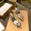 Sexy Transparent Silber Abend Strass Pumps 2021 9 cm Stilettos Spitzschuh Pumps Hochhackige