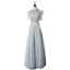 Élégant Gris Robe De Soirée 2020 Princesse Encolure Dégagée Perlage Glitter Paillettes Sans Manches Dos Nu Longue Robe De Ceremonie