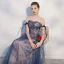 Elegant Navy Blue Evening Dresses  2018 A-Line / Princess Bow Backless Strapless Sleeveless Floor-Length / Long Formal Dresses