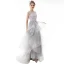 Classy Silver Prom Dresses 2020 A-Line / Princess Scoop Neck Lace Sequins Sleeveless Cascading Ruffles Sweep Train Formal Dresses