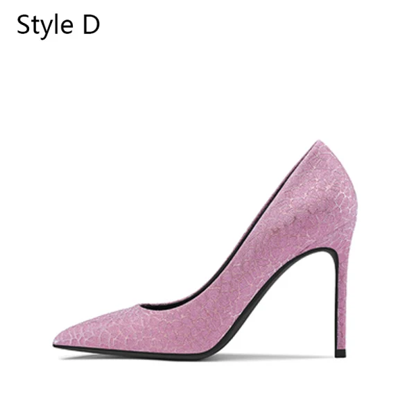 Charming Silver Evening Party Pumps 2020 Sequins 10 cm Stiletto Heels Pointed Toe Pumps