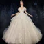 High-end Ivory Wedding Dresses 2020 Ball Gown V-Neck Beading Pearl Sequins Lace Flower Appliques Short Sleeve Backless Royal Train