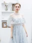 Mode Argenté Robe De Soirée 2020 Princesse Encolure Dégagée Paillettes En Dentelle Fleur 1/2 Manches Dos Nu Longue Robe De Ceremonie