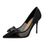 Affordable Black Casual Pumps 2019 Bow 9 cm Stiletto Heels Pointed Toe Pumps