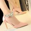 Chic / Beautiful Red Evening Party Womens Shoes 2019 Ankle Strap Rhinestone 9 cm Stiletto Heels Pointed Toe High Heels