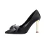 Affordable Burgundy Evening Party Pumps 2019 Bow 9 cm Stiletto Heels Pointed Toe Pumps