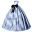 Illusion Sky Blue Prom Dresses 2021 Ball Gown Strapless Bow Sleeveless Backless Floor-Length / Long Formal Dresses