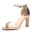 Simple Argenté Désinvolte Sandales Femme 2020 Bride Cheville 9 cm Talons Épais Peep Toes / Bout Ouvert Sandales