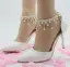 Charming Ivory Evening Party Womens Shoes 2020 Pearl Rhinestone Ankle Strap 9 cm Stiletto Heels Pointed Toe High Heels
