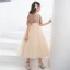 Fashion Gold Sequins Short Birthday Flower Girl Dresses 2021 A-Line / Princess Scoop Neck Bow Sash Short Sleeve