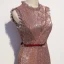 Sparkly Rose Gold Evening Dresses  2020 A-Line / Princess Scoop Neck Sash Sequins Sleeveless Floor-Length / Long Formal Dresses