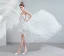 Chic / Beautiful White Wedding Dresses 2020 A-Line / Princess Strapless Sleeveless Backless Cascading Ruffles Court Train