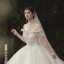 Luxe Champagne Robe De Mariée 2020 Robe Boule De l'épaule Glitter Perlage Paillettes Perle Manches Courtes Dos Nu Cathedral Train