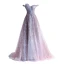 Fabulous Purple Prom Dresses 2021 A-Line / Princess Off-The-Shoulder Beading Rhinestone Sequins Lace Flower Sleeveless Backless Sweep Train Formal Dresses
