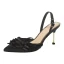 Chic / Belle Noire Promo Noeud Slingbacks Sandales Femme 2021 7 cm Talons Aiguilles À Bout Pointu Sandales Talons Hauts