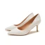 Chic / Beautiful Ivory Wedding Shoes 2020 Tulle Lace 7 cm Stiletto Heels Pointed Toe Wedding Pumps