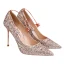 Sparkly Rose Gold Sequins Wedding Shoes 2020 10 cm Stiletto Heels Pointed Toe Wedding Pumps