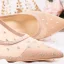 Chic / Beautiful Black Pierced Casual Pumps 2020 Lace 7 cm Stiletto Heels Pointed Toe Pumps