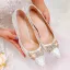 Charming Red Wedding Shoes 2020 Pearl Rhinestone Flower Lace 9 cm Stiletto Heels Pointed Toe Wedding Pumps