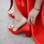 Edles Champagner Satin Brautschuhe 2020 Perle Strass 9 cm Thick Heels Spitzschuh Hochzeit Pumps