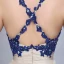 Sexy Königliches Blau Abendkleider 2020 A Linie Spaghettiträger Strass Spitze Blumen Ärmellos Rückenfreies Lange Festliche Kleider
