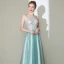 Charming Mint Green Prom Dresses 2020 A-Line / Princess Spaghetti Straps Pearl Rhinestone Lace Flower Sleeveless Backless Floor-Length / Long Formal Dresses