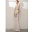 Charmant Scintillantes Champagne Robe De Soirée 2020 Trompette / Sirène Encolure Carrée Perlage Paillettes Faux Diamant Dos Nu Sans Manches Longue Robe De Ceremonie