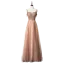 Charmant Champagne Robe De Soirée 2020 Princesse Bretelles Spaghetti Perlage Perle Paillettes Sans Manches Dos Nu Longue Robe De Ceremonie
