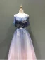 Charmant Dégradé De Couleur Glitter Robe De Soirée 2020 Princesse Bretelles Spaghetti Perlage Manches Courtes Dos Nu Longue Robe De Ceremonie
