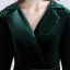 Classic Dark Green Evening Dresses  2020 Trumpet / Mermaid Suede V-Neck Sequins 1/2 Sleeves Ankle Length Formal Dresses