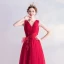 Chic / Beautiful Red Prom Dresses 2020 A-Line / Princess V-Neck Bow Beading Sequins Lace Flower Sleeveless Backless Floor-Length / Long Formal Dresses