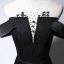 Elegant Black Evening Dresses  2020 A-Line / Princess Scoop Neck Beading Short Sleeve Backless Floor-Length / Long Formal Dresses
