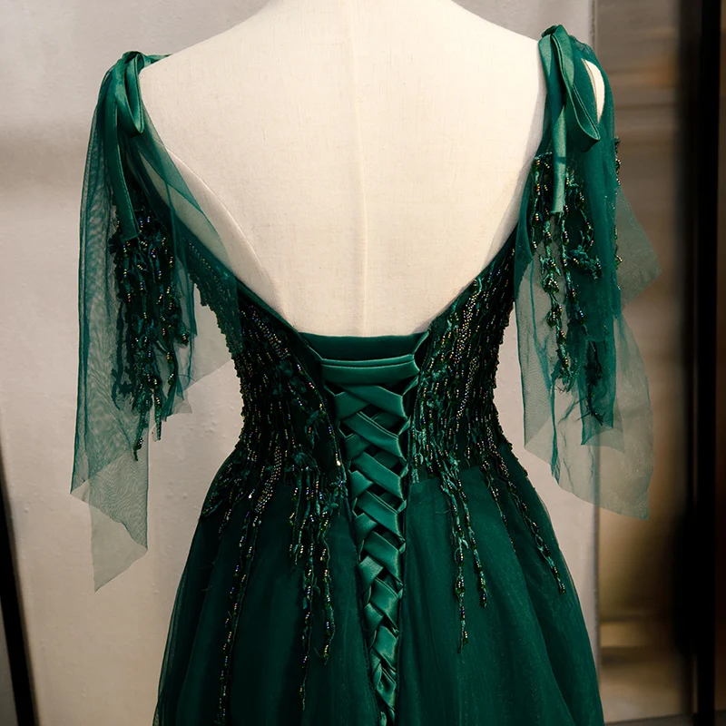 green emerald velvet dress Zapaka Women Dark Green Long Mother of The Bride Dress A-Line Chiffon Round Neck Wedding Guest Dress, Dark Green / US8