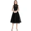 Modest / Simple Homecoming Little Black Dress 2020 A-Line / Princess High Neck Star Lace Sleeveless Knee-Length Graduation Dresses