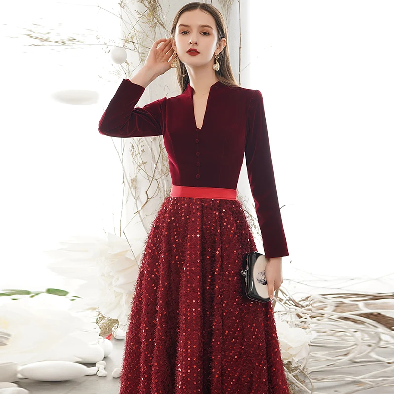 formal dress patterns 2020 Luxury Delicate Pink 3D Floral Evening Dress with ruffles SS700 main image 1
