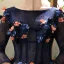 Elegant Royal Blue Quinceañera Prom Dresses 2018 Ball Gown Appliques Pearl Scoop Neck Backless 3/4 Sleeve Floor-Length / Long Formal Dresses