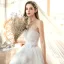 Charming Ivory Wedding Dresses 2020 Ball Gown Strapless Rhinestone Lace Flower Sleeveless Backless Royal Train