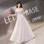 Chic / Beautiful Grape Prom Dresses 2020 A-Line / Princess Off-The-Shoulder Glitter Beading Pearl Short Sleeve Backless Floor-Length / Long Formal Dresses