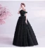 Classy Black Cascading Ruffles Prom Dresses 2020 Ball Gown Ruffle Off-The-Shoulder Rhinestone Lace Flower Sleeveless Backless Floor-Length / Long Formal Dresses