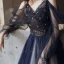 Charming Navy Blue Prom Dresses 2020 A-Line / Princess Spaghetti Straps Glitter Tulle Beading Crystal Long Sleeve Backless Floor-Length / Long Formal Dresses