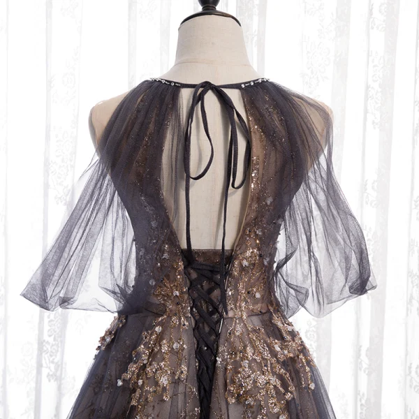 black dress gold zipper Black silky dress with side zipper
