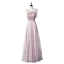 Charmant Rougissant Rose Robe De Soirée 2020 Princesse V-Cou Perlage Paillettes Sans Manches Dos Nu Longue Robe De Ceremonie