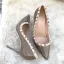 Fashion Black Evening Party Pumps 2020 Patent Leather Rivet 10 cm Stiletto Heels Pointed Toe Pumps