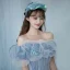 Illusion Sky Blue Cinderella Prom Dresses 2021 A-Line / Princess Off-The-Shoulder Short Sleeve Backless Sweep Train Formal Dresses