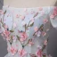 Chic / Beautiful Sky Blue Prom Dresses 2018 A-Line / Princess Appliques Crystal Pleated Off-The-Shoulder Backless Short Sleeve Floor-Length / Long Formal Dresses