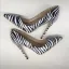 Mode Schwarz Weiß Freizeit Zebramuster Pumps 2020 12 cm Stilettos Spitzschuh Pumps